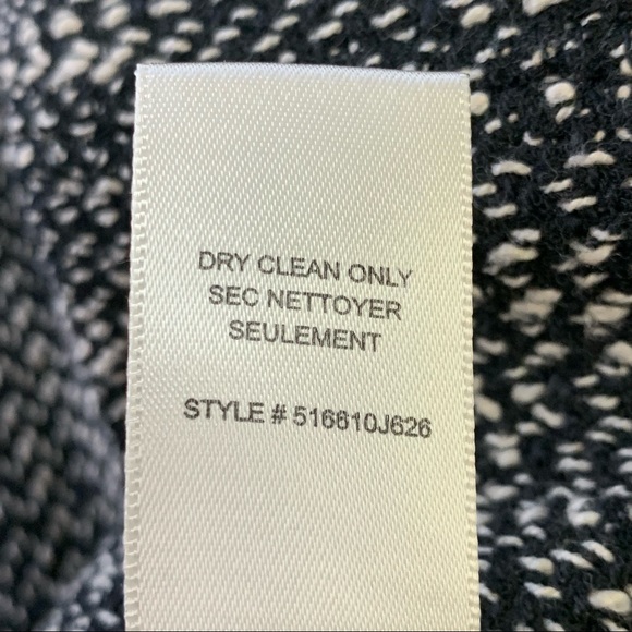 Rebecca Taylor SZ 4 Black/Gray Exposed Seams Zippered Front Blazer - Picture 7 of 8